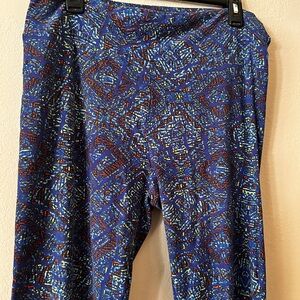 Stylish Blue Patterned Women's Leggings